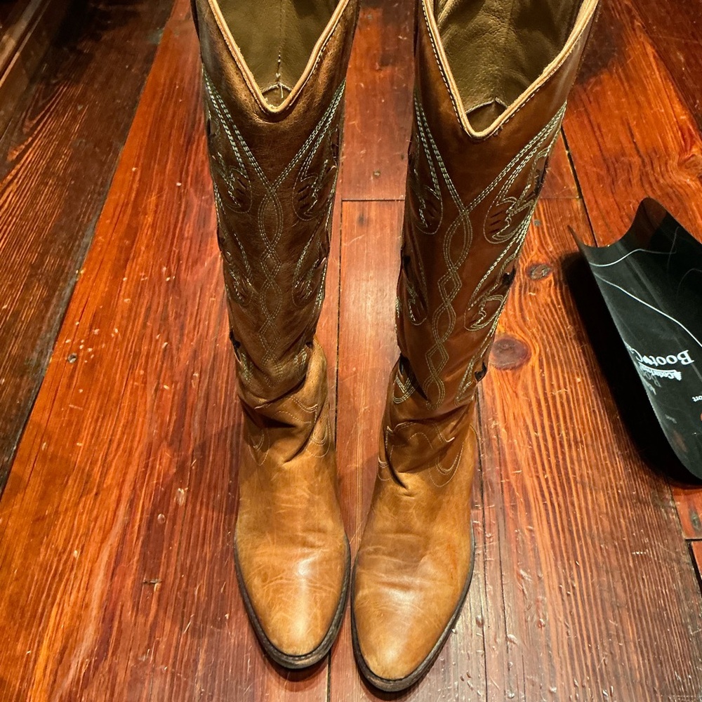 Brown Leather Cowboy Boots